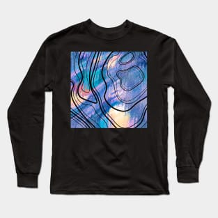 Abstract Topography Art Long Sleeve T-Shirt